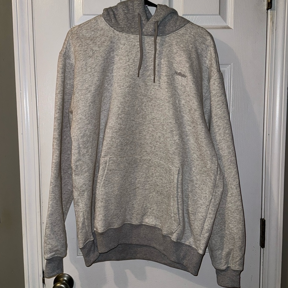 Gray Hollister Relaxed Fit Hoodie